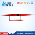 Fibra de carbono Surfski Outrigger canoa com flutuador